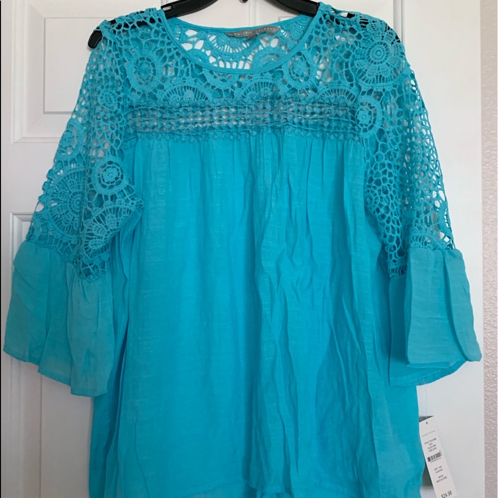 New with tags - lovely summer turquoise blouse